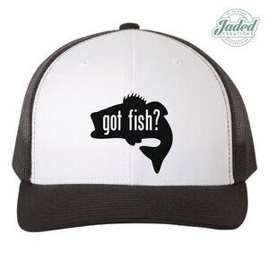 NEW Got Fish? 6 Panel Snap Back Trucker Hat